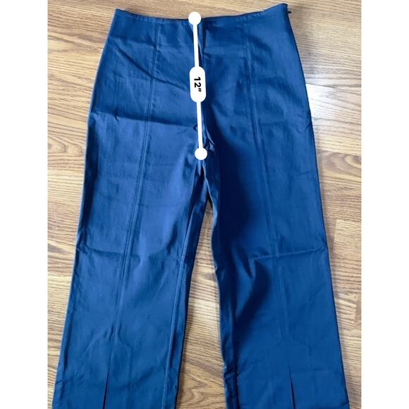 Jonathan Simkhai Chase Front Slit Pants in Midnight size 6/ small - Picture 5 of 14